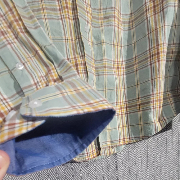 NWOT George Classic Multi-colored Long Sleeve Button Up kle Resistant Size Small - Picture 10 of 15
